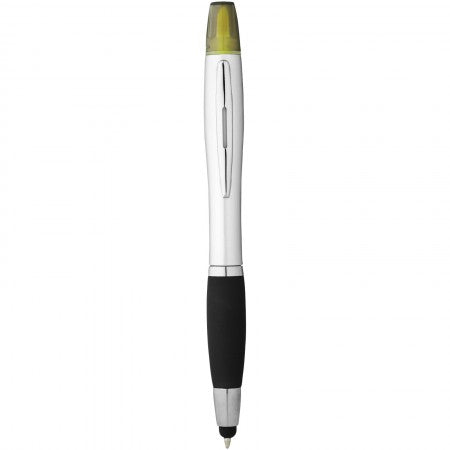 Nash stylus ballpoint pen and highlighter, grey, 14,6 x d: 1