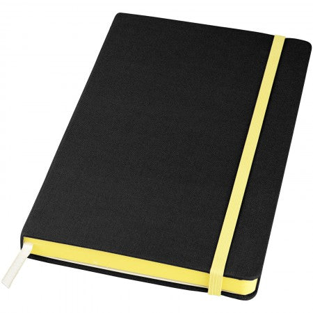 Frappé Fabric Notebook, solid black, 21 x 13 x 2 cm