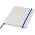 White A5 spectrum notebook with coloured strap, blue