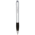 Nash light up pen silver barrel coloured grip, black solid