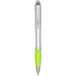 Nash light up pen silver barrel coloured grip, lime