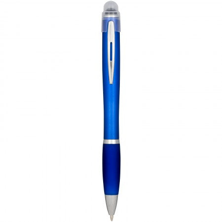 Nash light up pen coloured barrel and coloured grip, blue