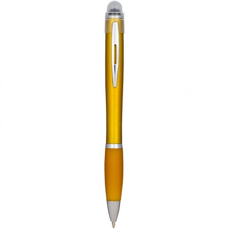 Nash light up pen coloured barrel and coloured grip, yellow