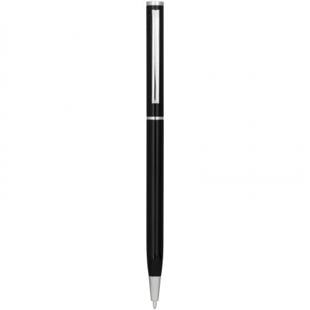 Slim aluminium ballpoint pen, solid black