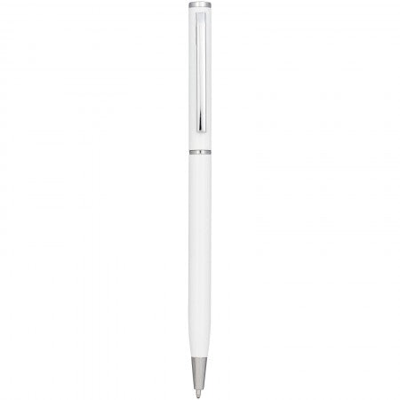 Slim aluminium ballpoint pen, White