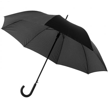 27" Cardew double layer automatic umbrella, solid black, 96 - BRANIO