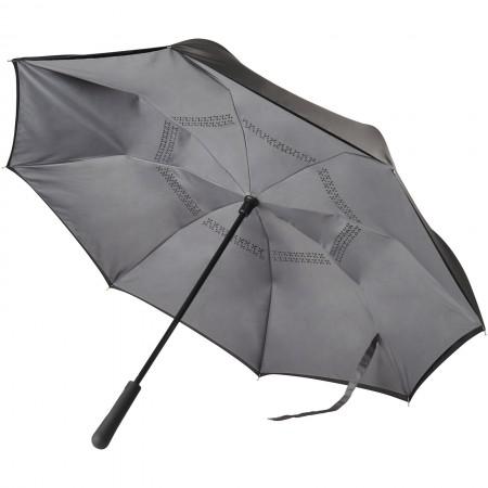 23" Lima reversible umbrella, solid black - BRANIO