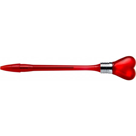 Ballpen with flashing heart, red