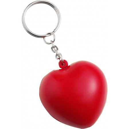 Anti stress heart, key holder, red