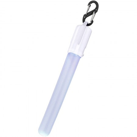 Fluo glow stick with clip, white, 14 x d: 1,8 cm
