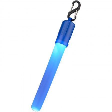 Fluo glow stick with clip, blue, 13,5 x d: 1,8 cm