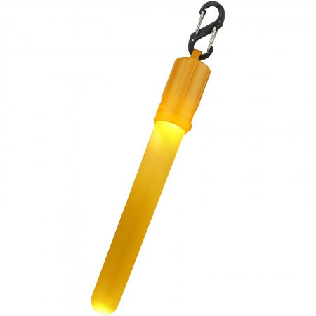 Fluo glow stick with clip, yellow, 13,5 x d: 1,8 cm