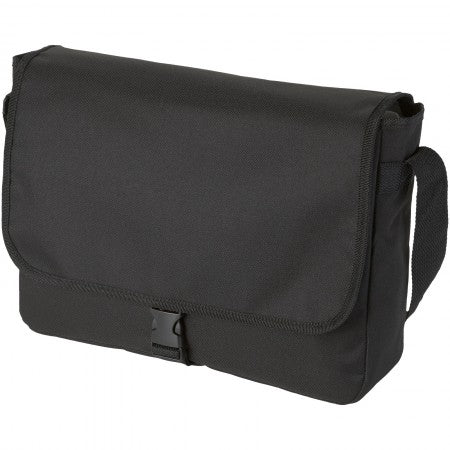 Omaha shoulder bag, solid black, 34 x 8,5 x 25 cm