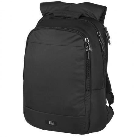 15.6" Laptop backpack, solid black, 34 x 10 x 49 cm - BRANIO