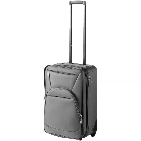 Expandable carry-on luggage, grey, 33 x 17,7 x 53,3 cm