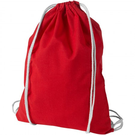Oregon cotton premium rucksack, red, 44 x 32 cm