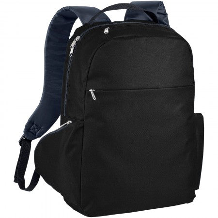 The slim 15,6" laptop backpack, solid black, 29 x 12 x 43 cm