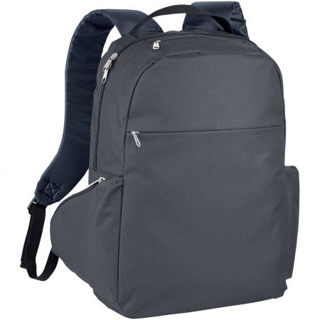 The slim 15,6" laptop backpack, grey, 29 x 12 x 43 cm