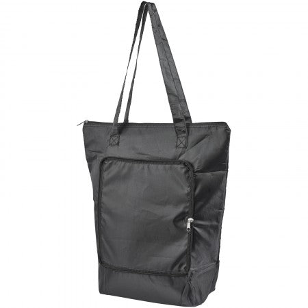 Cool Down foldable cooler tote, solid black, 14 x 41 x 44 cm