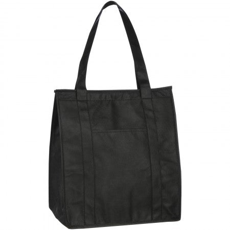 Zeus Insulated Grocery Tote, solid black, 33 x 22 x 38 cm