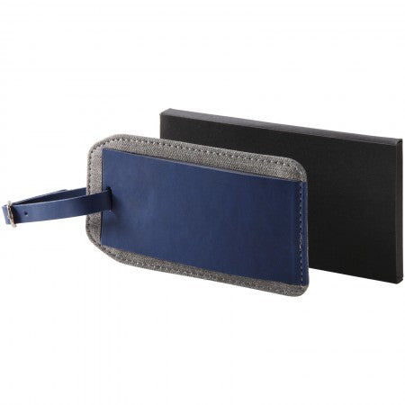 Heathered luggage tag, Blue