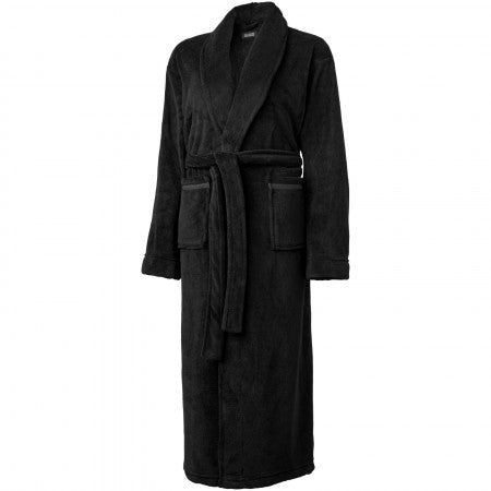 Barlett men's bathrobe, solid black, 128 cm