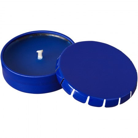 Bova Candle in Tin, blue, 1,5 x d: 4,5 cm