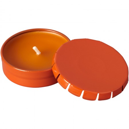 Bova Candle in Tin, orange, 1,5 x d: 4,5 cm