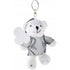 Plush bear with reflective hoodie., grey