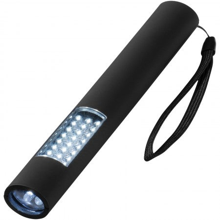 Magnetic 28 LED torch, solid black, 20,2 x 2,7 x 2,1 cm