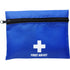 First aid kit in nylon pouch, cobalt blue