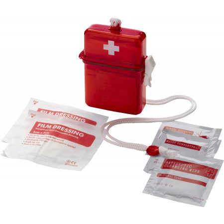 Waterproof first aid kit, red