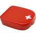First aid kit in plastic case, red