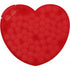 Heart shaped plastic mint card, red