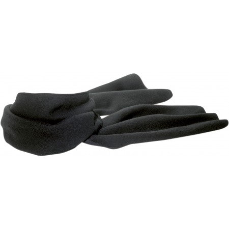 Polyester fleece scarf, black