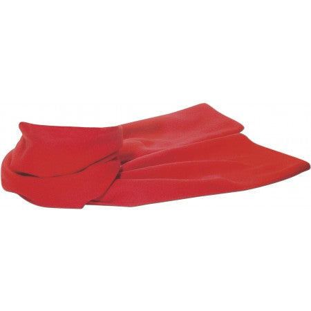Polyester fleece scarf, red