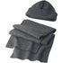 Fleece cap and scarf, grey