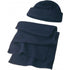 Fleece cap and scarf, blue