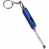 Metal bottle opener with steel keyring, cobalt blue
