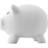 Plastic piggy bank, white