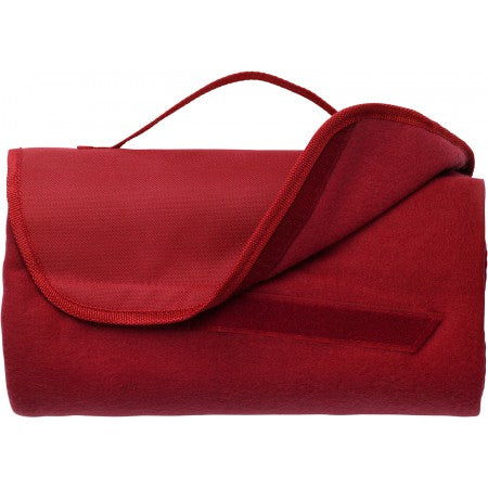Fleece travel blanket, red