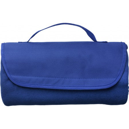 Fleece travel blanket, cobalt blue