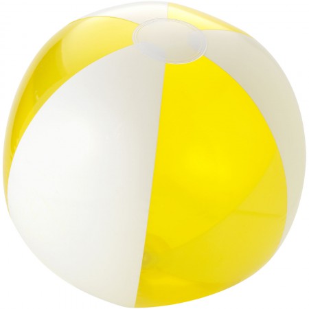 Bondi solid/transparent beach ball, yellow, d: 25 cm