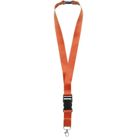Yogi lanyard with detachable buckle, orange, 48 x 2,5 cm