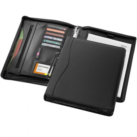 Ebony A4 briefcase portfolio, solid black, 36,5 x 27 x 4,5 c