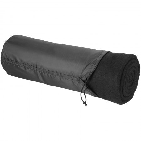 Huggy blanket and pouch, solid black, 150 x 120 cm