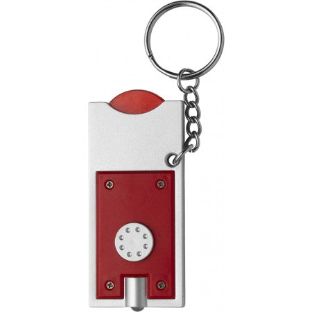Key holder with coin (?0.50), red