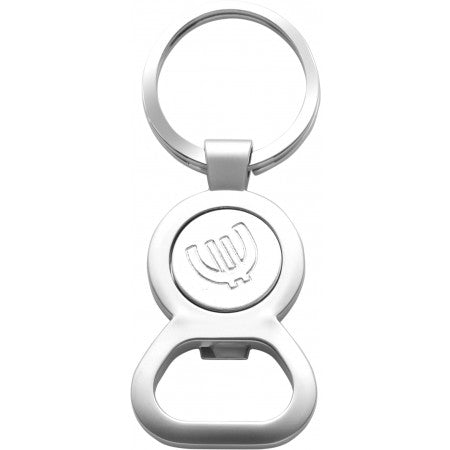 Metal key holder, euro trolley disc, silver