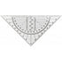 Plastic 45° set square, neutral