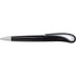 Black ballpen with swan neck., white
